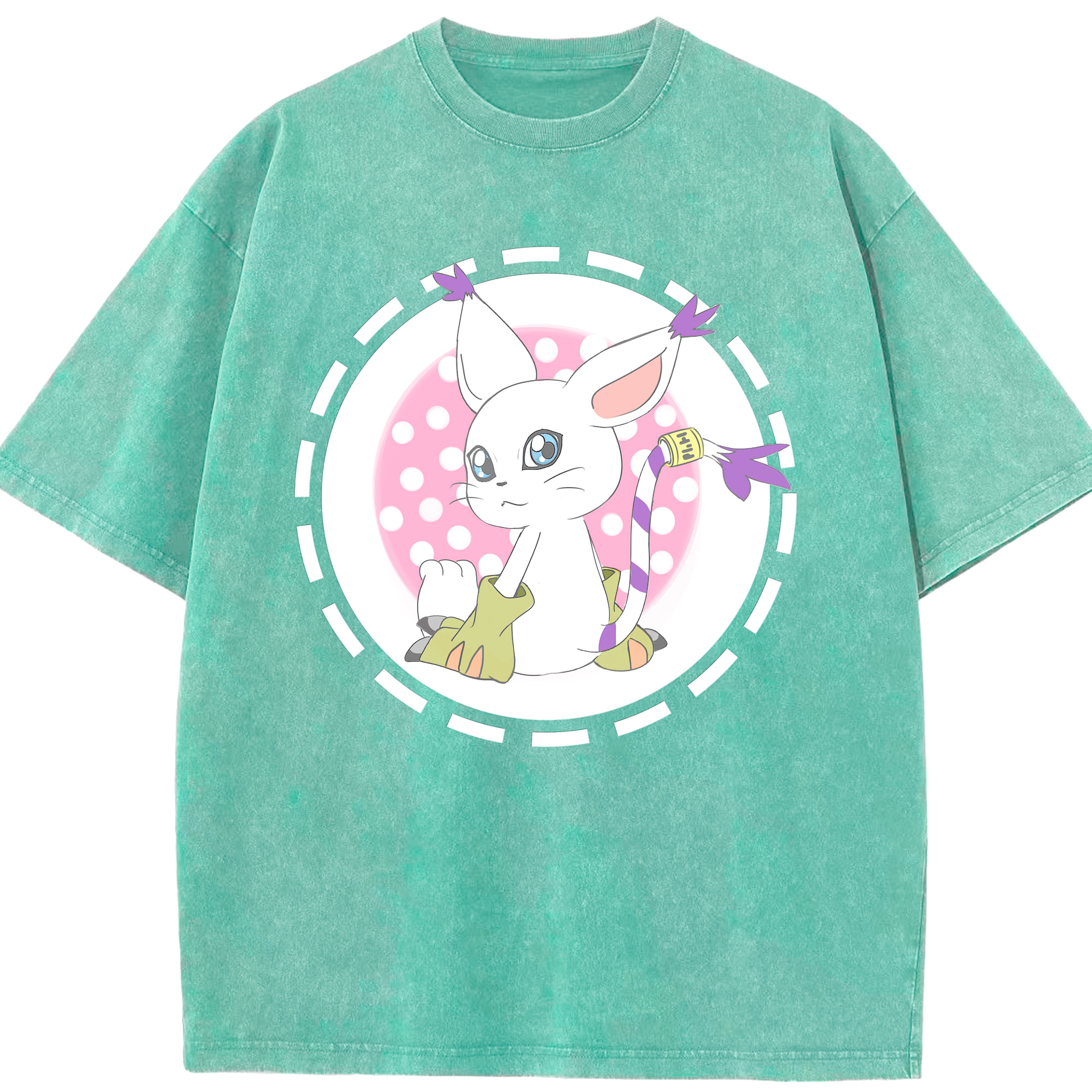 （画像用） Digimon デジタルモンスター/デジモン 綿100% ヴィンテージ風 半袖Tシャツ（フロントプリント）